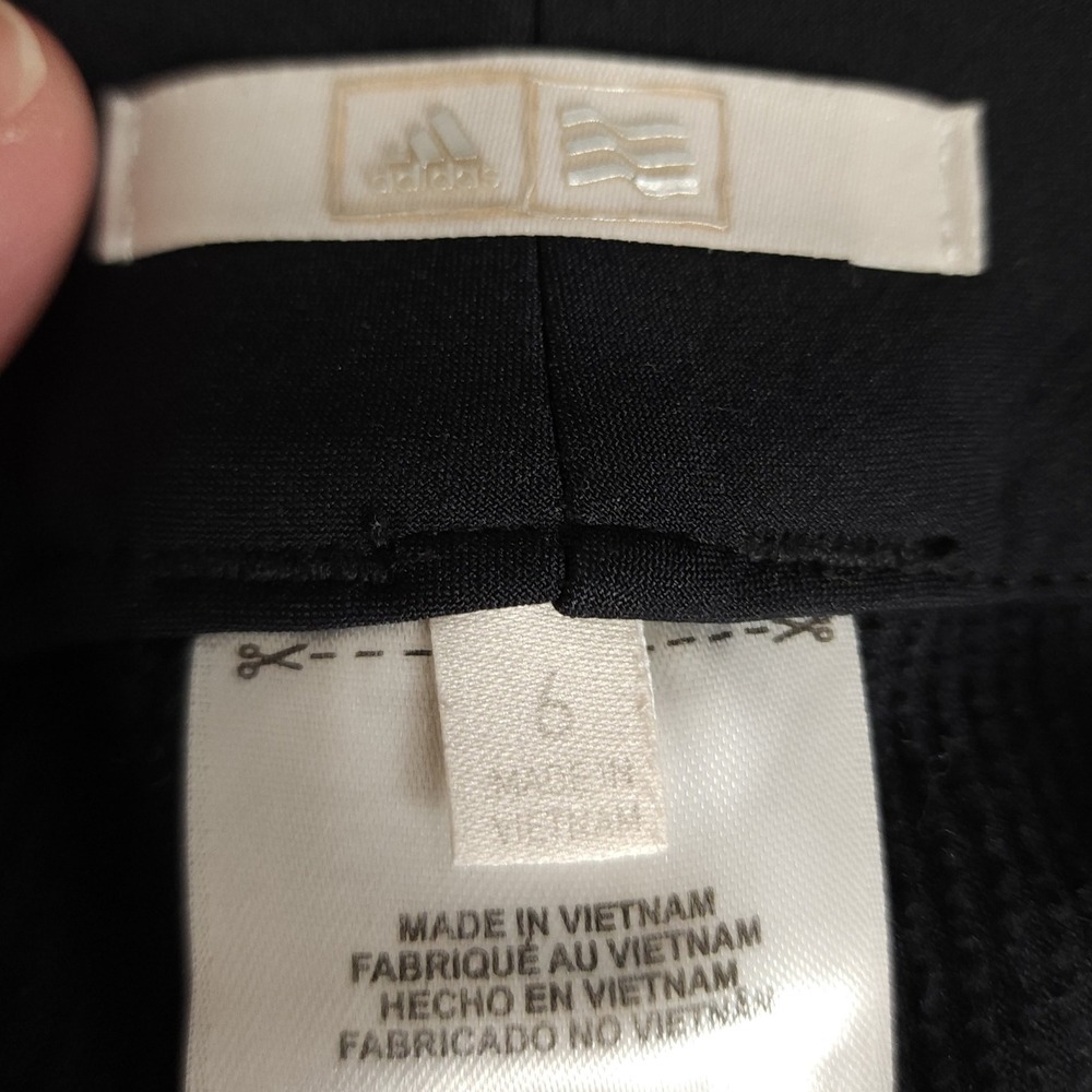 Adidas Womens Golf Pants Size 6‎ Black Flat Front Zipper Pockets Performance - Picture 9 of 11